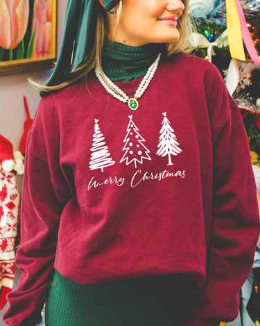 Crewneck Maroon Merry Christmas (Pre-Order)